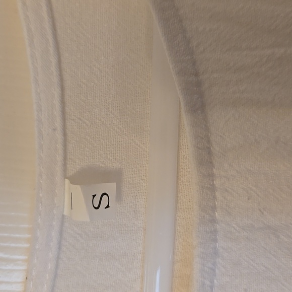 White Women's Cotton/Linen Blend Dress Size S - Picture 4 of 7